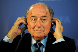 ROBBEN ISLAND, SOUTH AFRICA - DECEMBER 03: FIFA President Joseph S. Blatter talks to the media during a press conference on December 3, 2009 in Robben Island, South Africa. (Photo by Shaun Botterill/Getty Images)