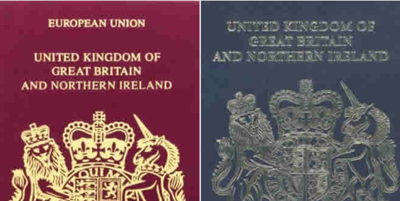 UK Passports To Change From Burgundy To Blue After Brexit Punch   Brexiteers Passport 